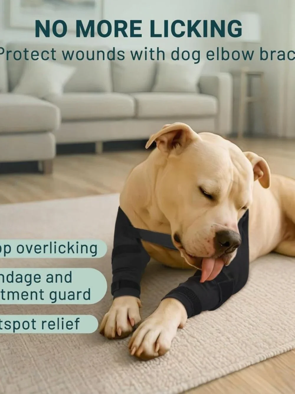 Dog Elbow Protector Brace, Dog Leg Sleeves Anti-Licking for Hygroma